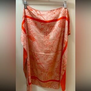 Vélez Orange floral silk scarf